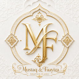 Mustaq Faayiza MF gold monogram
